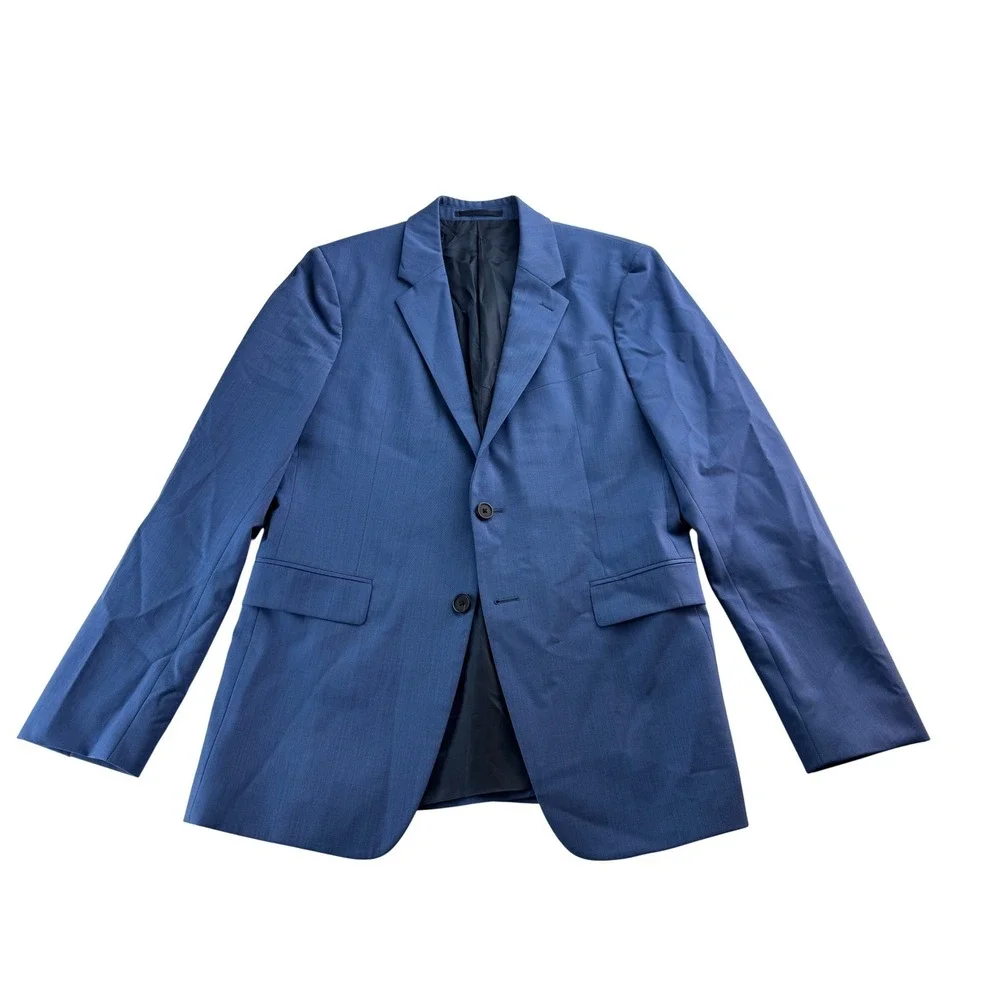 Theory Chambers New Tailor 2 Blue Wool Blend Suit Blazer Jacket Mens Size 38R - Picture 1 of 16